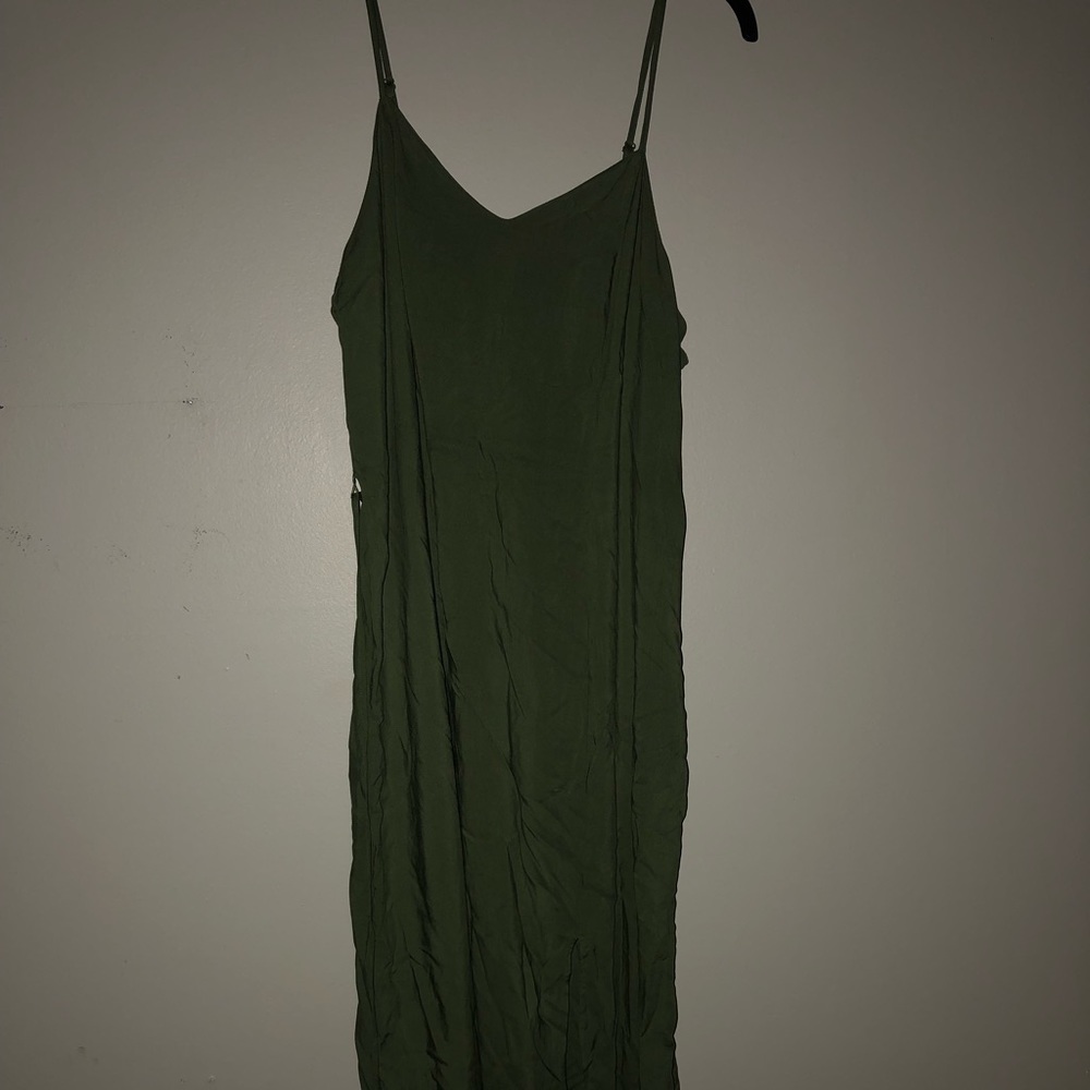 Olive green summer dress